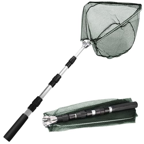 Kescher Angeln, 130CM Teleskop Kescher Angelrute...