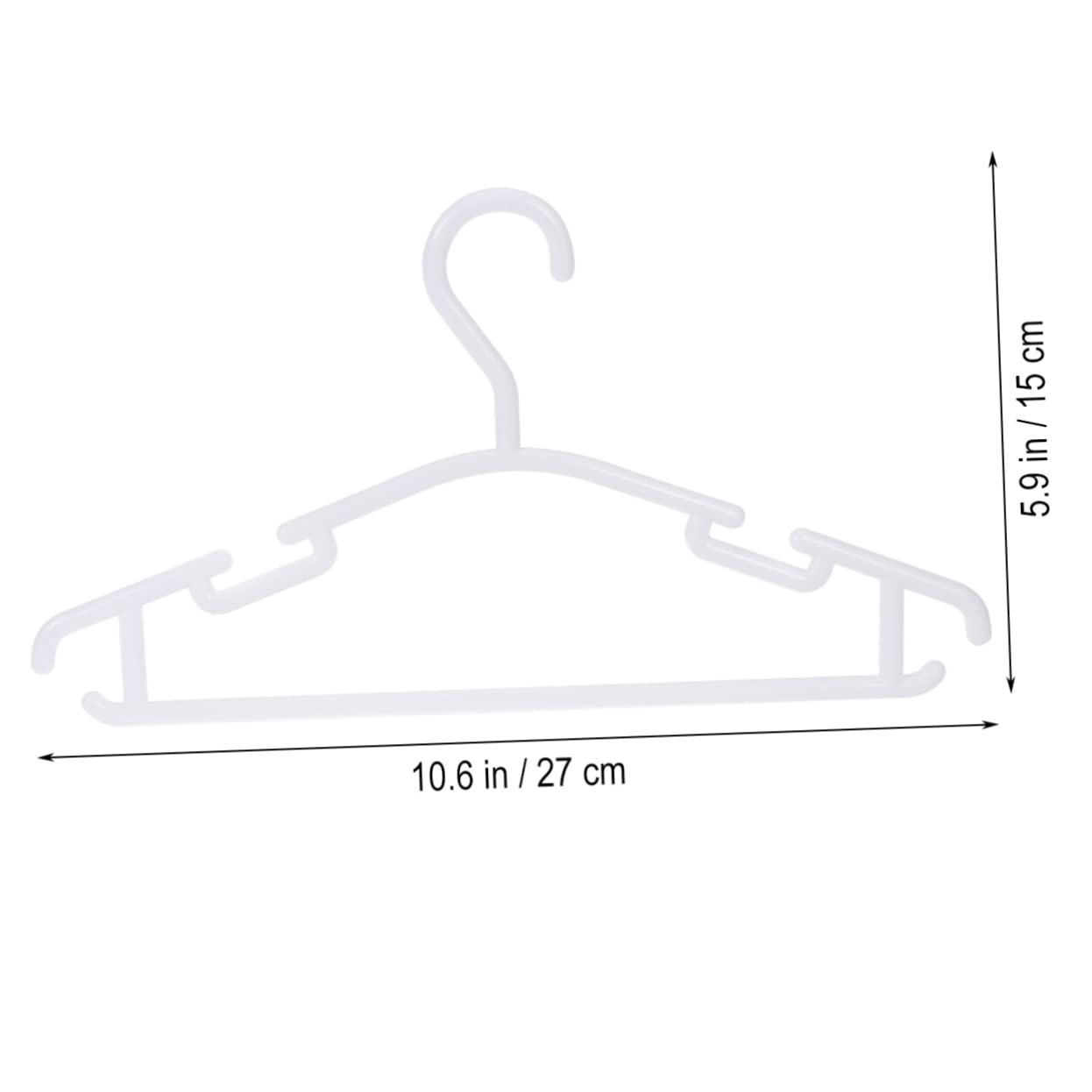 Ciieeo 10pcs Non Slip Heavy Duty Clothes Hangers Space Saving Garment Organizers for Closet Design for Drying Laundry Winkle Storage White