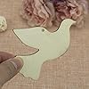 Creaides 20pcs Bird Wood DIY Crafts Cutouts Wooden Peace Dove Shaped Hanging Ornaments with Hole Hemp Ropes Wood Tags for Wedding Birthday Christmas Party Decorations #4