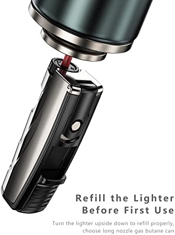 HORRAu 3 Jet Flame Torch Lighter Gas Butane Refillable, Sold without Gas