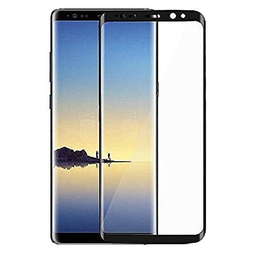 SYANFI [2-pack skärmskydd glas för Samsung Galaxy S8, skärmskydd i härdat glas [3D full täckning] [Installationsram] [Anti-repor] [9H hårdhet]