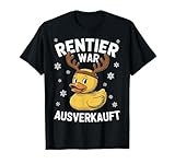 Weihnachten T-Shirt Lustiger Rentier Elch Spruch