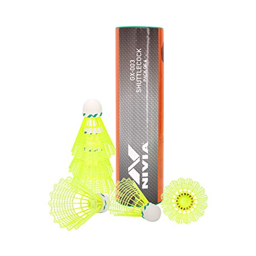 Nivia 663 Nylon Badminton Shuttlecock GX-003 - Others (Yellow)