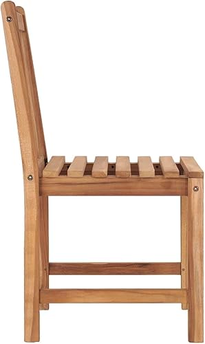 Miniatura 5 de Sillas de patio, 2 piezas con cojines, de madera maciza de teca, silla de patio al aire libre, sillas de comedor al aire libre, silla de jardín