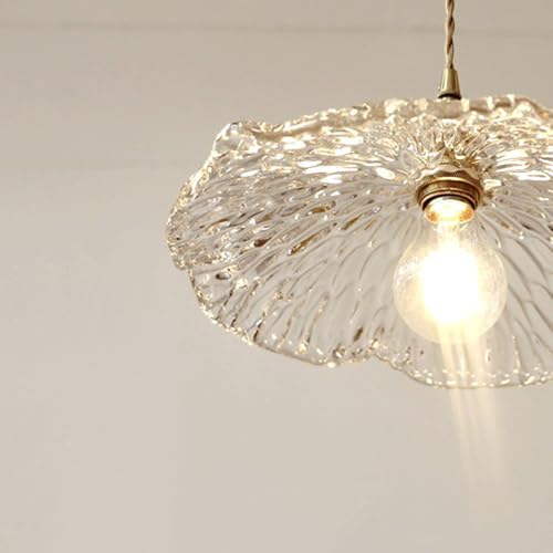 Lampe suspendue verre E27 aux finitions soignées pour décoration de salon - 6