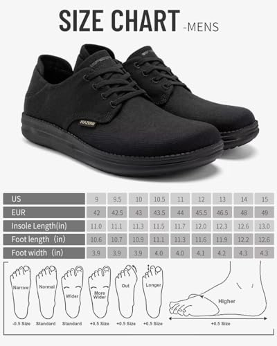 Image of 1TAZERO Wide-Shoes for Men Toe-Box Walking - Extra Wide Width Barefoot Orthopedic Shoes for Men Casual Shoes with Arch Supprot