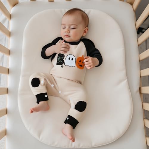 Ynibbim Baby Halloween Clothes Fall Romper Hey Pumpkin Embroidery Playsuits Newborn Boy Girl Jumpsuit Infant One Piece Outfit2