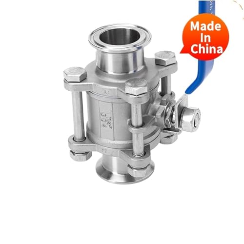 Robinet à boisseau sphérique 3 pièces inox 304 DN40 raccord rapide pour tuyauterie - 3