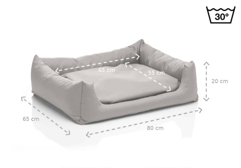 Juelle Cama para Perros Medianos - Almohada para Perros Medianos, Funda Extraíble, Lavable a Máquina Cama Mullida, Sofá para Perros XXS-XL (Tamaño: M - 80 x 65 cm, Borgoña)