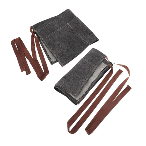 Tablier denim noir idéal pour le service en café et restaurant