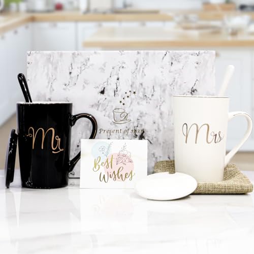 Mrandmrsgiftsengagementanniversaryweddinggiftsforcouplenewlywedscouplemugsset14ozchristmasvalentinesbridalshowerpresentsforbridehimhertype1 Urban Country Home Decor Mr and mrs gifts engagement anniversary wedding gifts for couple newlyweds couple mugs set 14oz christmas valentines bridal shower presents for bride him her type 1 urban country home decor