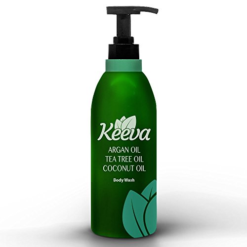 Best Anti-bacterial Body Wash : Tea Tree Oil, Argan Oil and Coconut Oil 3-in-1 Formula By Keeva. 100% Natural Ingredients Are Perfect for Moisturizing Dry, Sensitive Skin, & Fighting Body Acne.