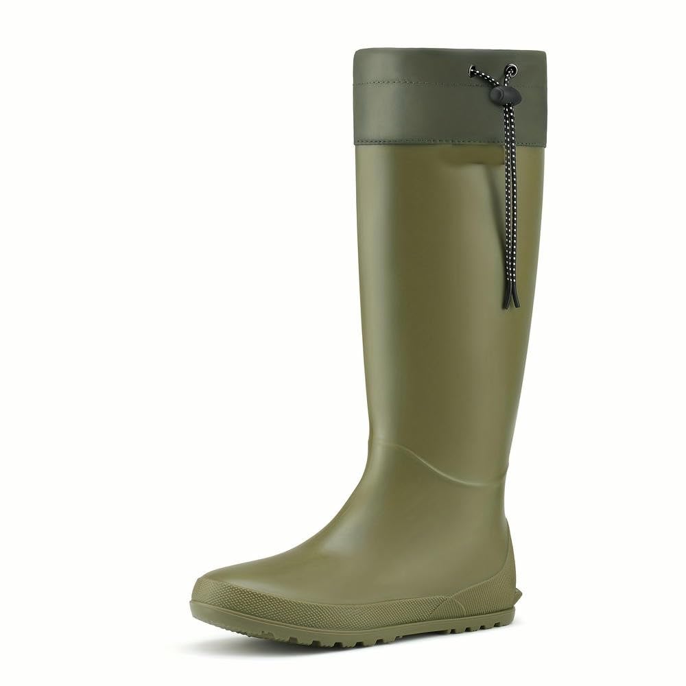 Botas de Lluvia de Goma para Mujer, Impermeables, Plegables, Altas, para jardín, Botas de Agua Ligeras, Botas para el Barro