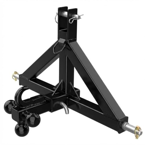 Heavy Duty 3-Point Tractor Trailer Hitch, Cat 1 Drawbar with