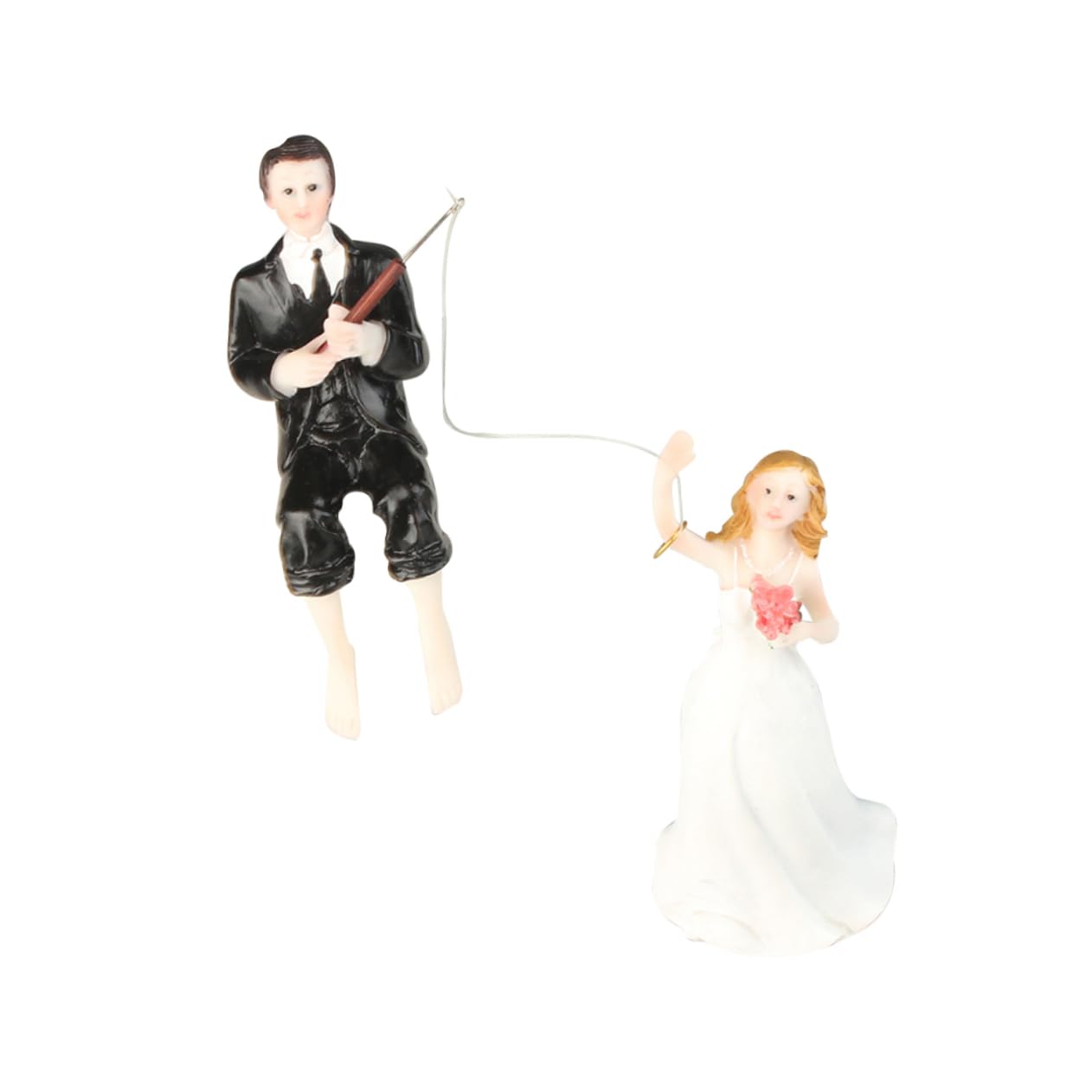 Abaodam 2stücke Brautpaar Tortenstecker Aus Resin Romantische Hochzeitsdekoration Mit Kuss-design Für Kuchen Bei Hochzeiten Und Jubiläen