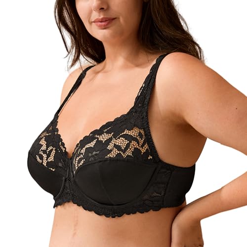 Dayon Minimizer Bra for Women with Floral Lace Full Coverage Underwire Support Bra2