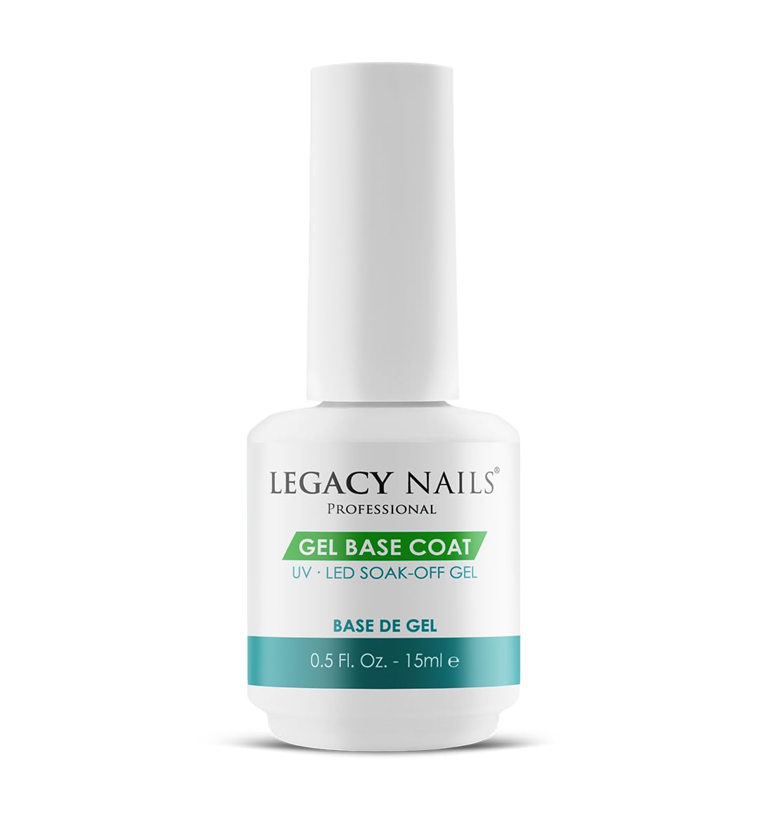 LEGACY NAILS Gel Base Coat 0 5oz SOAK-OFF Medium thick transparent gel Creates an adhesive bond between the
