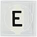 Brady 5010-E Gothic Quik-Align 1" Height, 1-1/4" Width, B-933 Vinyl, Black Color Legend "E" Letter (Pack Of 10)