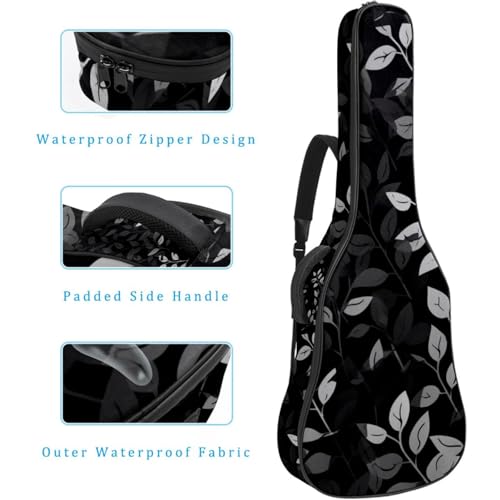Étui guitare acoustique imperméable antichoc à plusieurs poches - 4