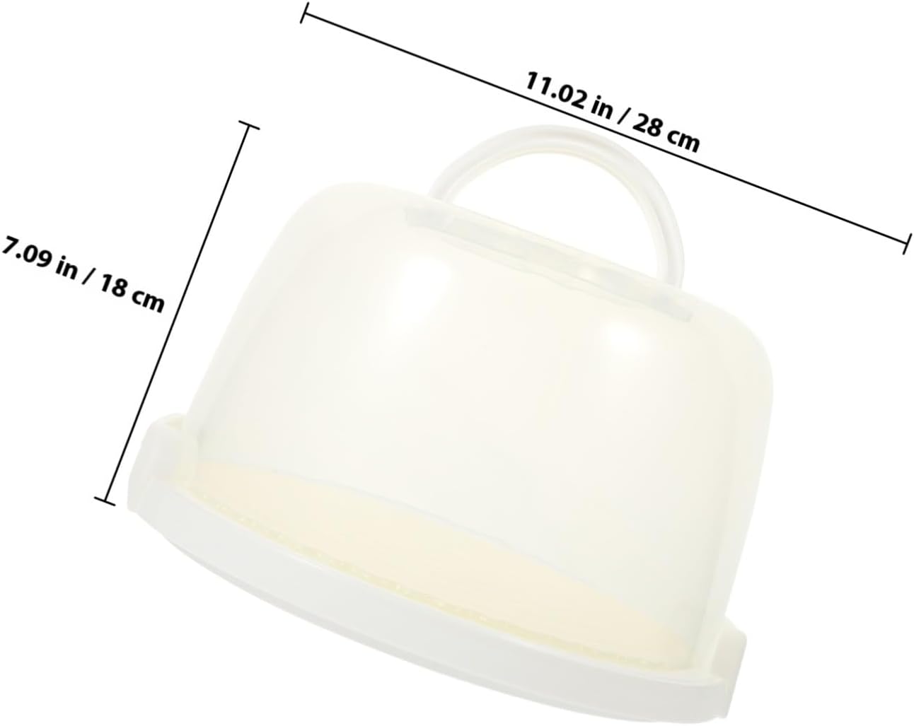 Portable Reusable Cake Container with Lid and Handle Elevated Cake Box for Outdoor Parties and Travel Food-safe Protective Carrier for Easy Storage and Transport