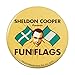 Big Bang Theory Sheldon Cooper Fun with Flags Pinback Button Pin