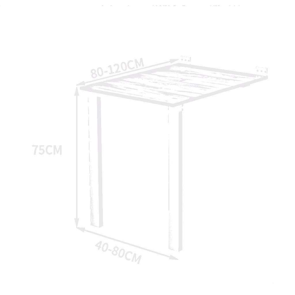 Table Pliante Murale Table d'apprentissage Murale Cuisine Restaurant Poste De Travail Enfant Ordinateur Armoire De Rangement Maison Chambre Salon Noir (Size : 90X50x75CM)