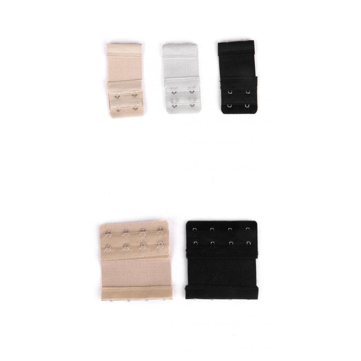 ZOOMELLA 5pcs Elastic Hook Bra Extension Bra Extender Strap 2,4 Hooks Black White|Other Women's s| Other Womens s-image-26