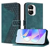 OKZone Funda para Honor X40i 5G, PU Cuero Flip Carcasa Fundas M�vil de Tapa Libro Caso Piel PU Billetera Case Telefono Cubrir M�vil Cover con C�scara de TPU(Verde)