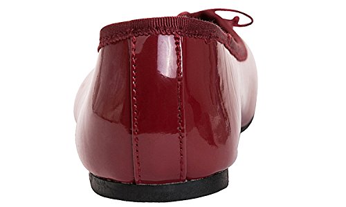 FEVERSOLE Women's Macaroon Colorful Memory Foam Cushion Insock Patent Ballet Flat4