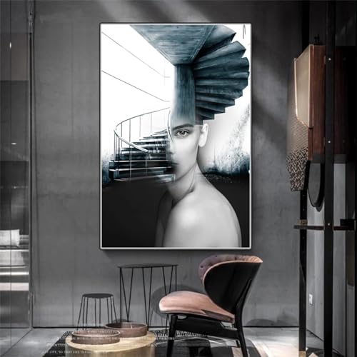 Toile art peinture GELYX decoration de la maison scandinave pour une ambiance salon epuree