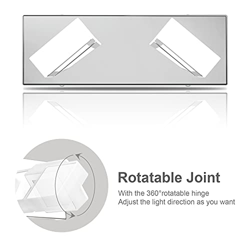 Image of Ralbay Modern LED Vanity Light 2 Light Acrylic Stainless Steel for Bathroom Vanity Lighting Fixtures Cool White 6000K