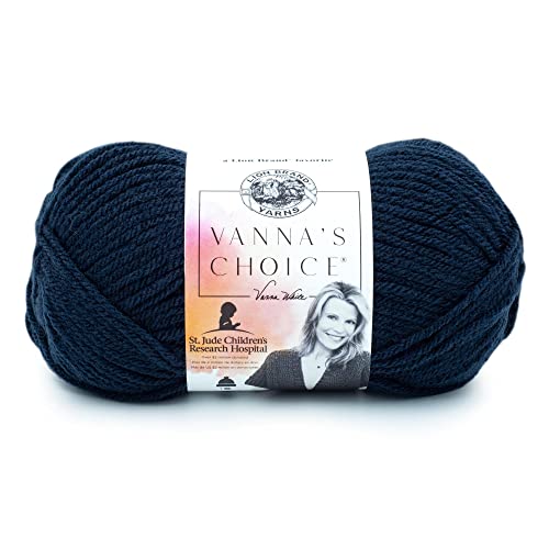 Image of (1 Skein) Lion Brand Yarn Vanna's Choice Yarn, Navy