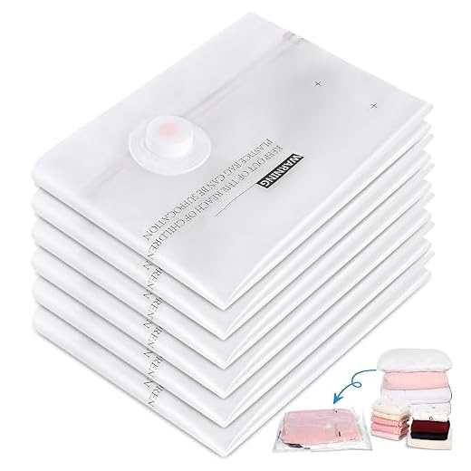 SHINEED Juego de 6 bolsas al vacío para aspiradora, 100 x 80 cm, bolsas de vacío para ropa, edredones, ropa de cama, bolsas de almacenamiento al vacío