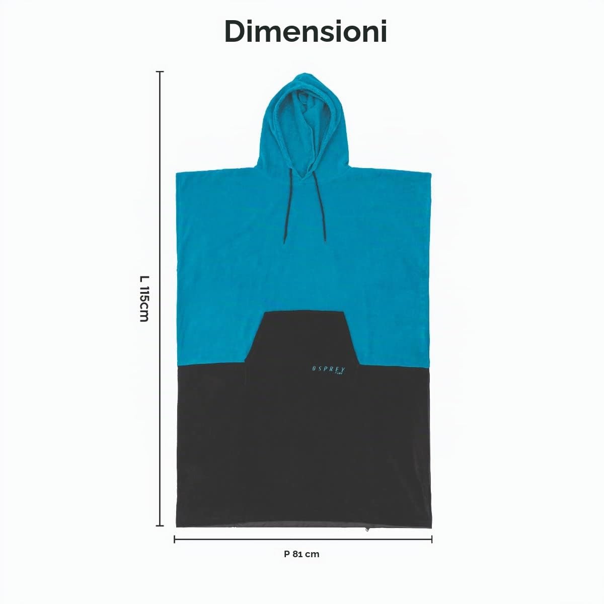 Osprey Poncho asciugamano unisex con cappuccio, poncho da surf, accappatoio da spiaggia per uomo e donna, con design a scomparsa, diversi colori