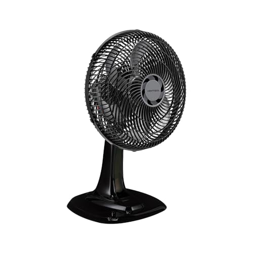 Ventisol Ventilador de Mesa Oscilante, Turbo 6 Pás Premium, Preto, 40cm, 127V