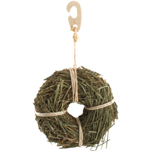 Ware Manufacturing Natural Wood Hang-N-Hay Donut Chew Toy for Small Pets