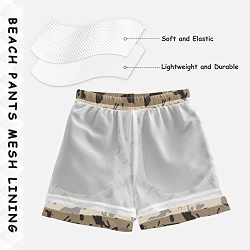 Wild West Cowboy Boys Swim Trunks Baby Kids Horses Swimwear Summer Toddler Beach Board Shorts Bathing Suit 2T4