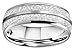 CROWNAL 8mm Imitated Meteorite Tungsten Wedding Ring Band Engagement Ring Domed Polished Engraved I Love You Size 5 To 17 (8mm,17)