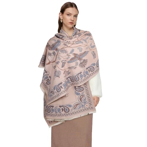 EXTREE Scarfs for Women Pashmina Silky Shawl Wrap for Evening Dressing Blanket Open Front Poncho Cape