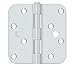 Deltana S44R5USPWBMS White 4 x 4 x 5/8 inch Radius Hinge Bench Mark