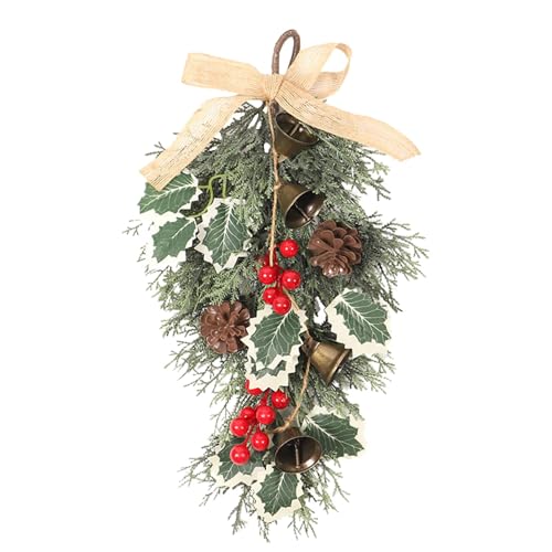 Weihnachts-Türkranz – 40 cm Weihnachtskranz für die Haustür |...