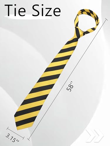 Image of Luckyvestir Striped Ties for Men Classic 3.15 inch Men's Tie Formal Neckties for Business Graduation Dinner Wedding