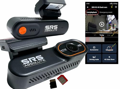 Image of 2K 4G Dash Cam Customized Plug&Play Loop Record 24x7 GPS Tracking Live Video SOS Park Surveillance Remote Play Download Dual Resolution GeoFence TimeLapse GSensor 1TB MicroSD SIM Supp S24G