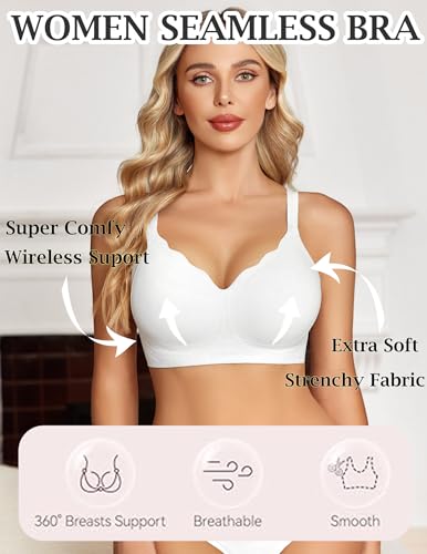 Image of Avidlove Bras for Women No Underwire Seamless Bra Comfortble Bralette Full Coverage Everyday Bras