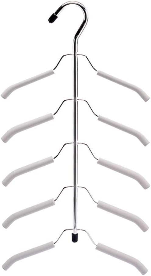 Clothes Hanger, Multifunctional Non-Slip 5 Layer Wardrobe Shirt Hanger Clothing Storage Rack, Household Multi-Layer Clothes Hanger For Home Travel etc(Grey)