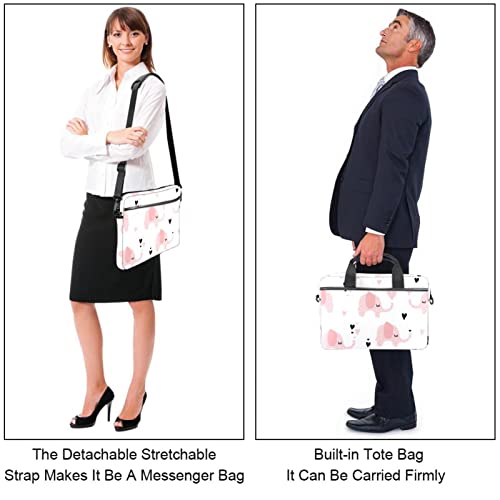Protector tote bag de portátil contra impactos con estampado de corazones 4