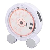 Bewinner Vertikaler Desktop-CD-Player mit LED-Anzeige, HiFi-Dual-Lautsprecher, Bluetooth 5.3, UKW-Radio, USB-AUX-Unterstützung, Timer-Funktion, Tragbarer Musik-Player für das Heimbüro (Holzfarbe)