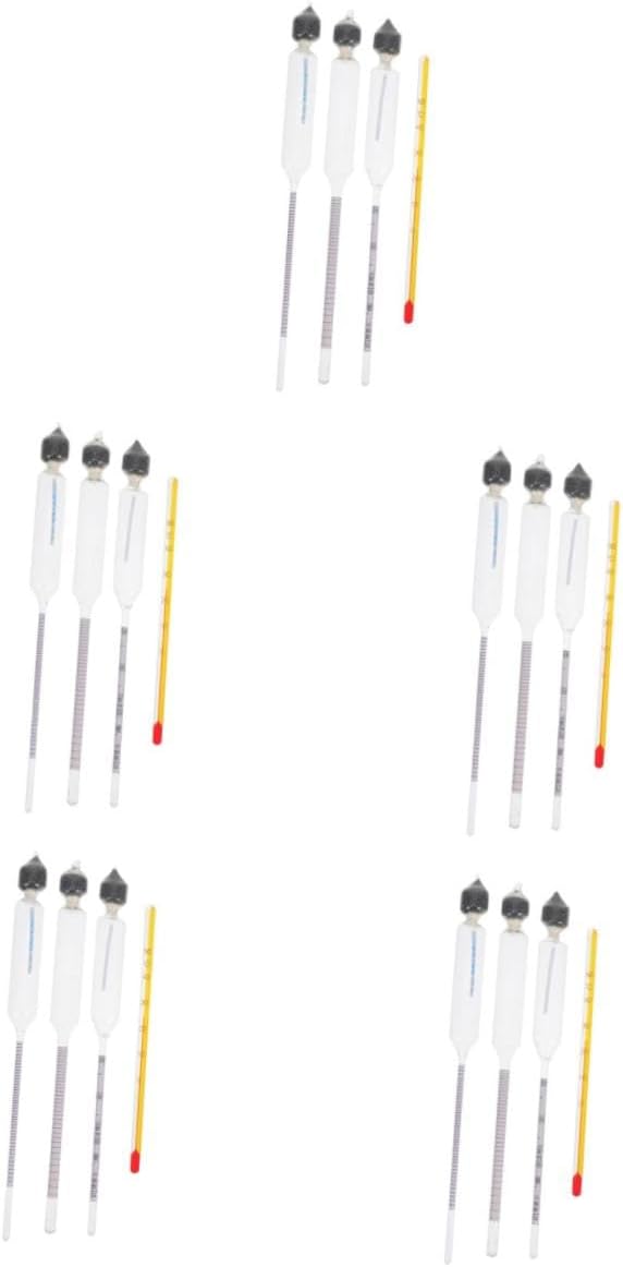 15pcs Liquor Wine Tester Glass Thermometer Portable Wine Measuring Tool for Home Beer and Spirits Safe Reusable and Accurate