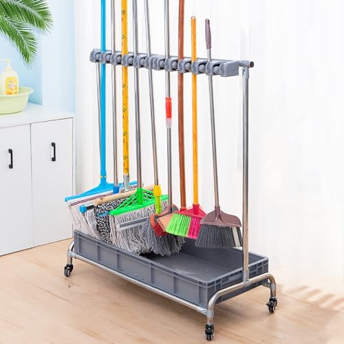 Chariot de nettoyage sur pied pour organiser la buanderie et le garage