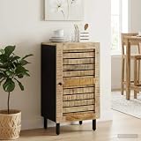 TEKGHUT Armadio portaoggetti, 40 x 33 x 75 cm, in legno massiccio di mango
